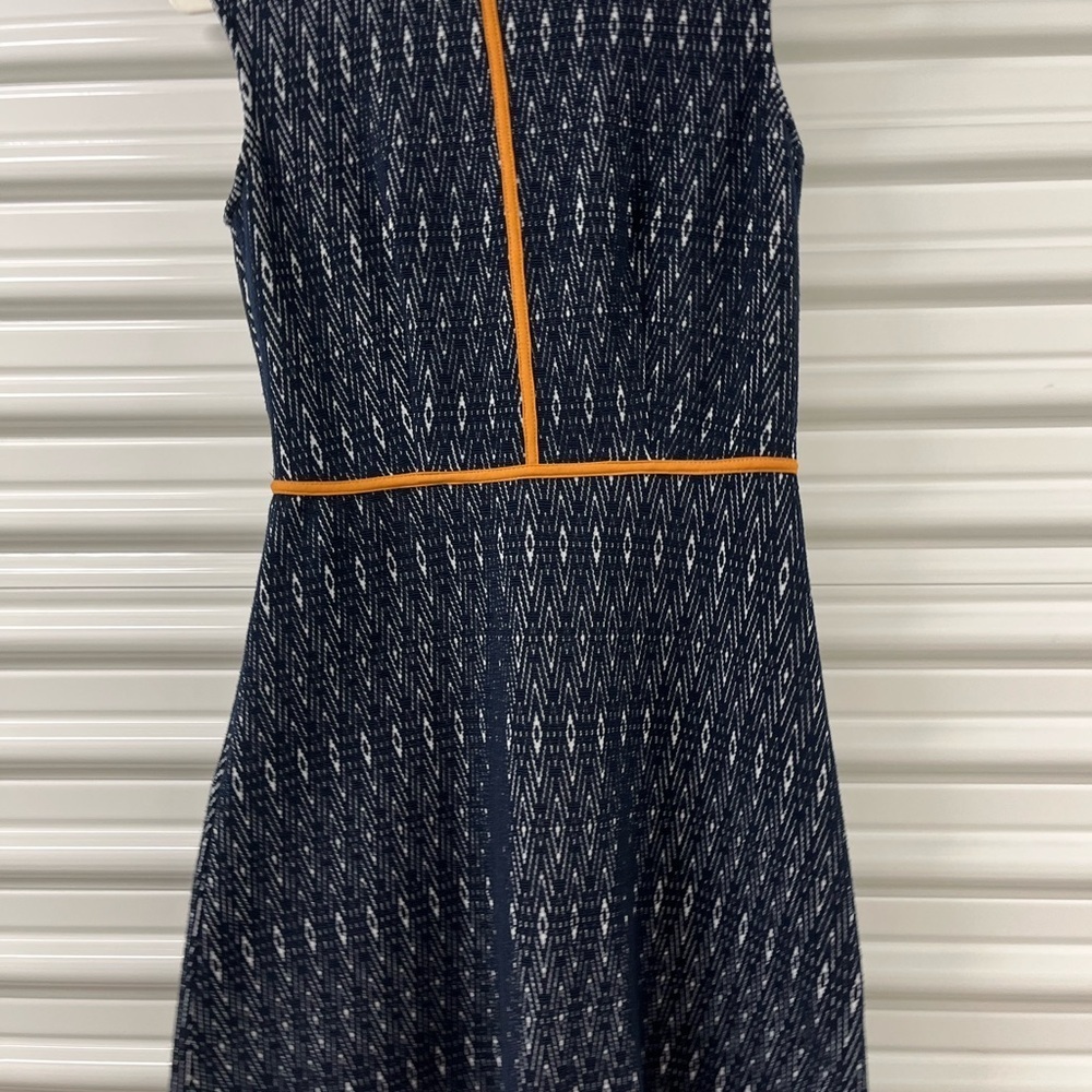 THML Elegant Navy and Orange Sleeveless Dress Size S - Picture 6 of 6